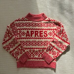 Red and White APRES Sweater